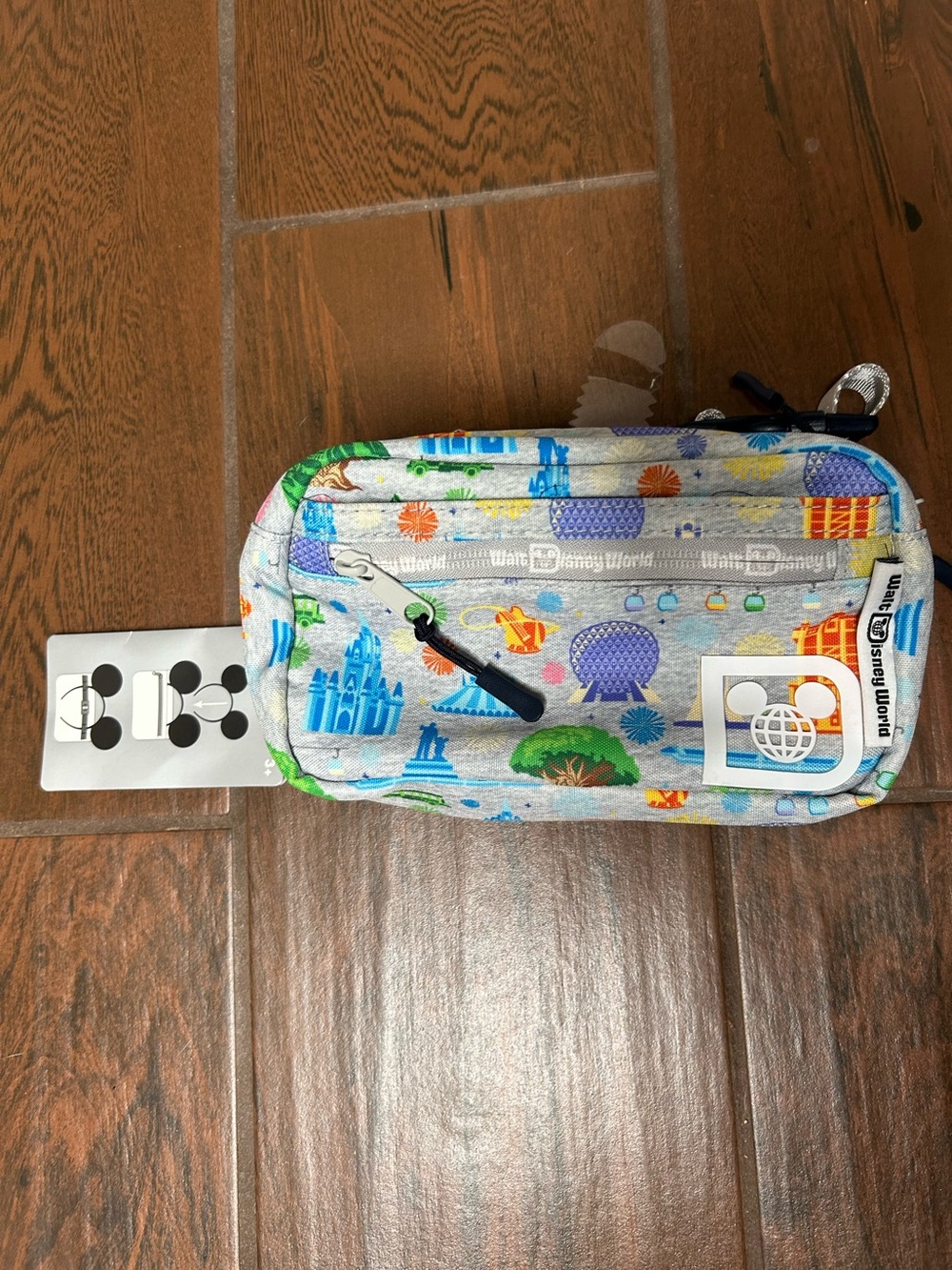 Walt Disney World Four Park Icons Fanny Pack Belt Bag With Headband Ear Holder